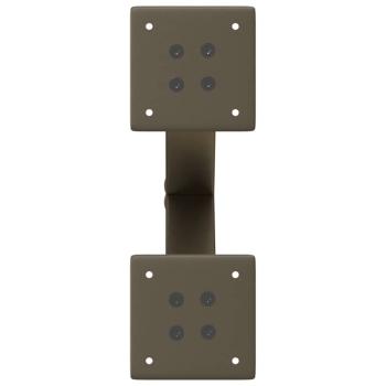 Couchtischbeine X-Form 2 Stk. Naturstahl 37x(30-31) cm Stahl