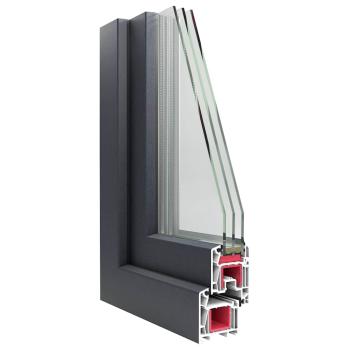 Kellerfenster RISOR 60x80 cm Dreh Kipp DIN Rechts Anthrazit