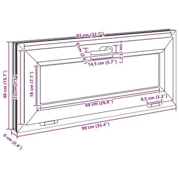 Kellerfenster RISOR 90x40 cm Kipp 3-fach Verglasung Weiß