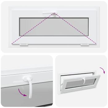Kellerfenster RISOR 90x40 cm Kipp 3-fach Verglasung Weiß