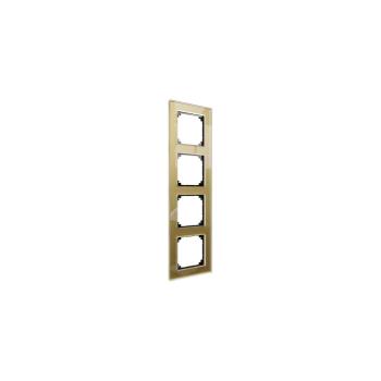 ARDEBO.de Merten MEG4040-2341 Echtglasrahmen, Gold, 4fach
