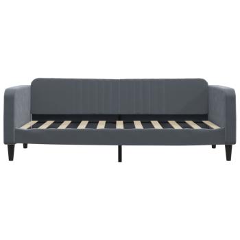 Tagesbett Ausziehbar mit Schubladen Dunkelgrau 90x190 cm Samt