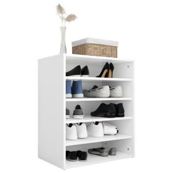 Schuhschrank Hochglanz-Weiß 60x35x70 cm Holzwerkstoff