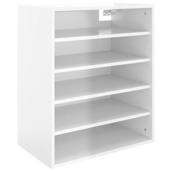 Schuhschrank Hochglanz-Weiß 60x35x70 cm Holzwerkstoff