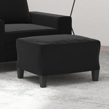 ARDEBO.de - Fußhocker Schwarz 60x50x41 cm Mikrofasergewebe