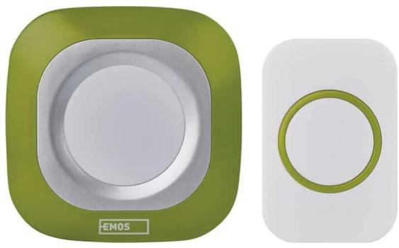 EMOS P5733G Türklingel, drahtlos, 74×74×74mm, grün (3402124000)