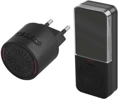 ARDEBO.de EMOS P5734B Türklingel, drahtlos, 72×42×42mm, IP56, 85 dB, schwarz (3402126000)