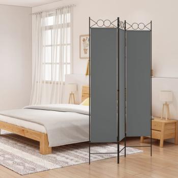 ARDEBO.de - 3-tlg. Paravent Anthrazit 120x200 cm Stoff