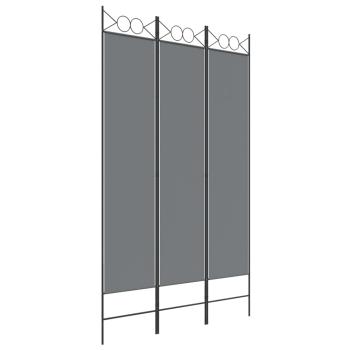 3-tlg. Paravent Anthrazit 120x200 cm Stoff