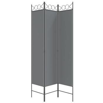 3-tlg. Paravent Anthrazit 120x200 cm Stoff
