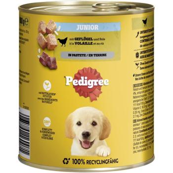 ARDEBO.de Pedigree Dose Junior Geflügel & Reis Pastete 800g