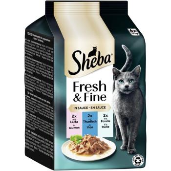 ARDEBO.de Sheba P.B. MP Fresh & Fine Lachs, Thunfisch & Forelle in Sauce MSC 6x50g