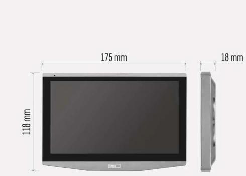 EMOS H4021 GoSmart 7" Zusatzmonitor IP-750B für Video-Türsprechanlage IP-750A, 145×205×12mm, silber (3010040210 )