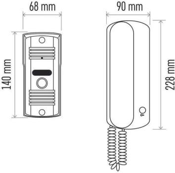 EMOS H1085 Gegensprechanlage Set, 1 Teilnehmer, 12 V DC, Kunststoff, weiß (3010000291 )