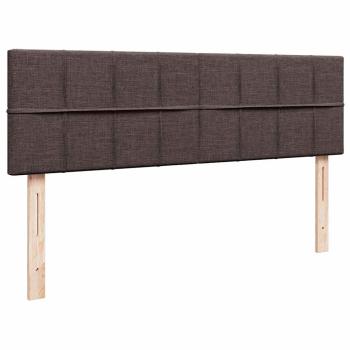 Ottoman-Bett mit Matratze & LEDs Dunkelbraun 140x200 cm Stoff