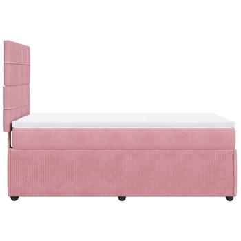 Boxspringbett mit Matratze Rosa 90x190 cm Samt