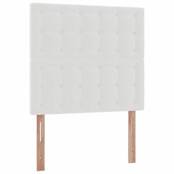 Ottoman-Bett mit Matratze & LEDs Weiß 80x200 cm Kunstleder