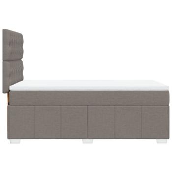 Boxspringbett mit Matratze Taupe 80x200 cm Stoff
