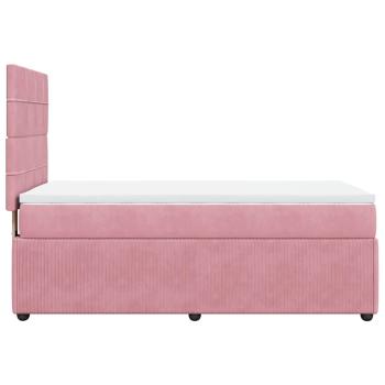 Boxspringbett mit Matratze Rosa 90x190 cm Samt