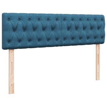 Ottoman-Bett mit Matratze & LEDs Dunkelblau 140x200 cm Samt