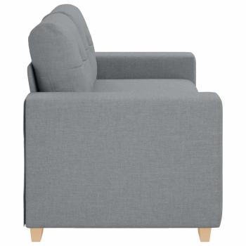 Zweisitzer-Sofa Hellgrau 140 cm Stoff