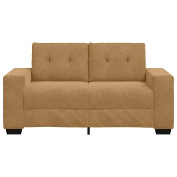 Zweisitzer-Sofa Braun 120 cm Samt