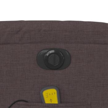 Massagesessel Elektrisch Dunkelbraun Stoff