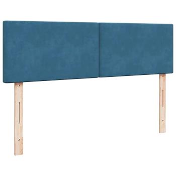 Ottoman-Bett mit Matratze Dunkelblau 140x200 cm Samt
