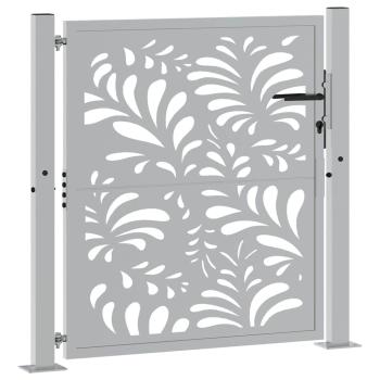 Gartentor 105x105 cm Wetterfester Stahl Wellen-Design