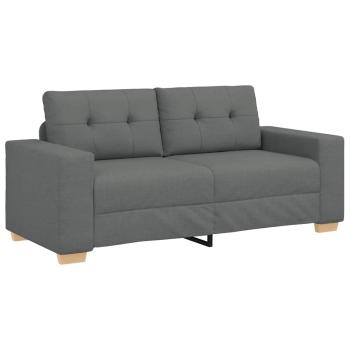 Zweisitzer-Sofa Dunkelgrau 140 cm Stoff