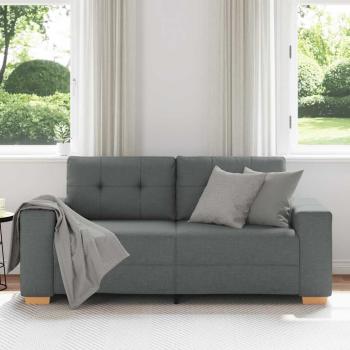 Zweisitzer-Sofa Dunkelgrau 140 cm Stoff
