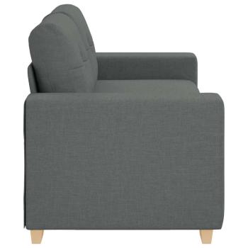 Zweisitzer-Sofa Dunkelgrau 140 cm Stoff