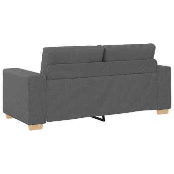 Zweisitzer-Sofa Dunkelgrau 140 cm Stoff