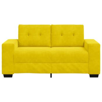 Zweisitzer-Sofa Gelb 120 cm Samt