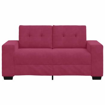 Zweisitzer-Sofa Weinrot 120 cm Samt