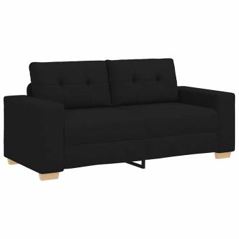 Zweisitzer-Sofa Schwarz 140 cm Stoff