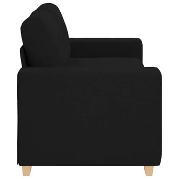 Zweisitzer-Sofa Schwarz 140 cm Stoff