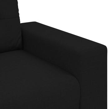 Zweisitzer-Sofa Schwarz 140 cm Stoff