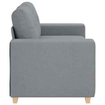 Zweisitzer-Sofa Hellgrau 120 cm Stoff