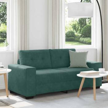 ARDEBO.de - Zweisitzer-Sofa Dunkelgrün 140 cm Samt