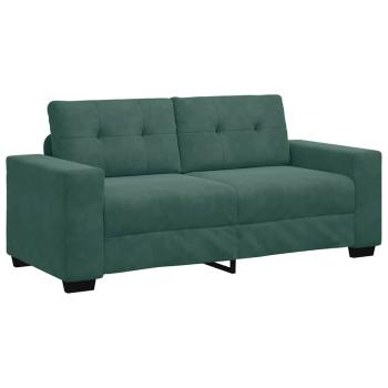 Zweisitzer-Sofa Dunkelgrün 140 cm Samt
