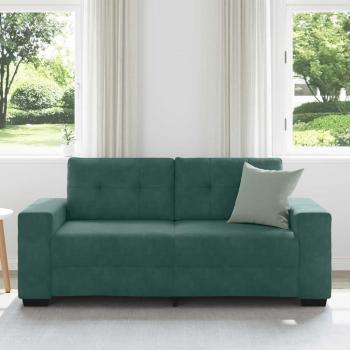 Zweisitzer-Sofa Dunkelgrün 140 cm Samt
