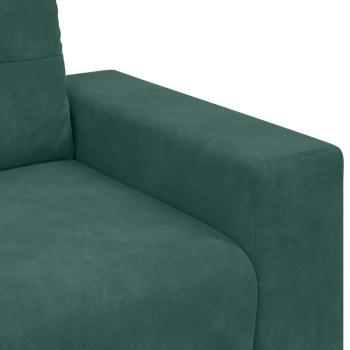 Zweisitzer-Sofa Dunkelgrün 140 cm Samt