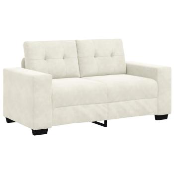 ARDEBO.de - Zweisitzer-Sofa Creme 120 cm Samt