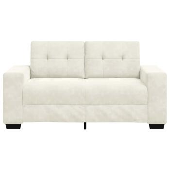 Zweisitzer-Sofa Creme 120 cm Samt