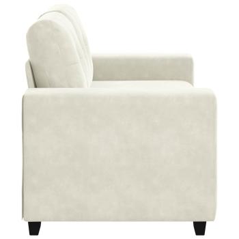Zweisitzer-Sofa Creme 120 cm Samt