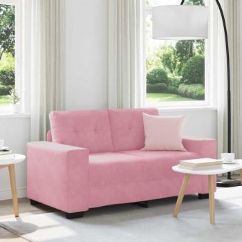 ARDEBO.de - Zweisitzer-Sofa Rosa 120 cm Samt