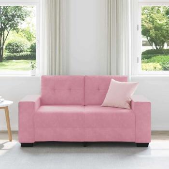 Zweisitzer-Sofa Rosa 120 cm Samt