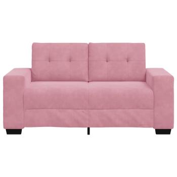 Zweisitzer-Sofa Rosa 120 cm Samt