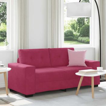 ARDEBO.de - Zweisitzer-Sofa Weinrot 140 cm Samt